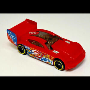 Hot Wheels Time Tracker Math Car 3.14 Pi Red 2012 Mattel